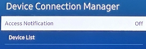 Gestione connessione dispositivi di Samsung con Notifica accesso ed Elenco dispositivi