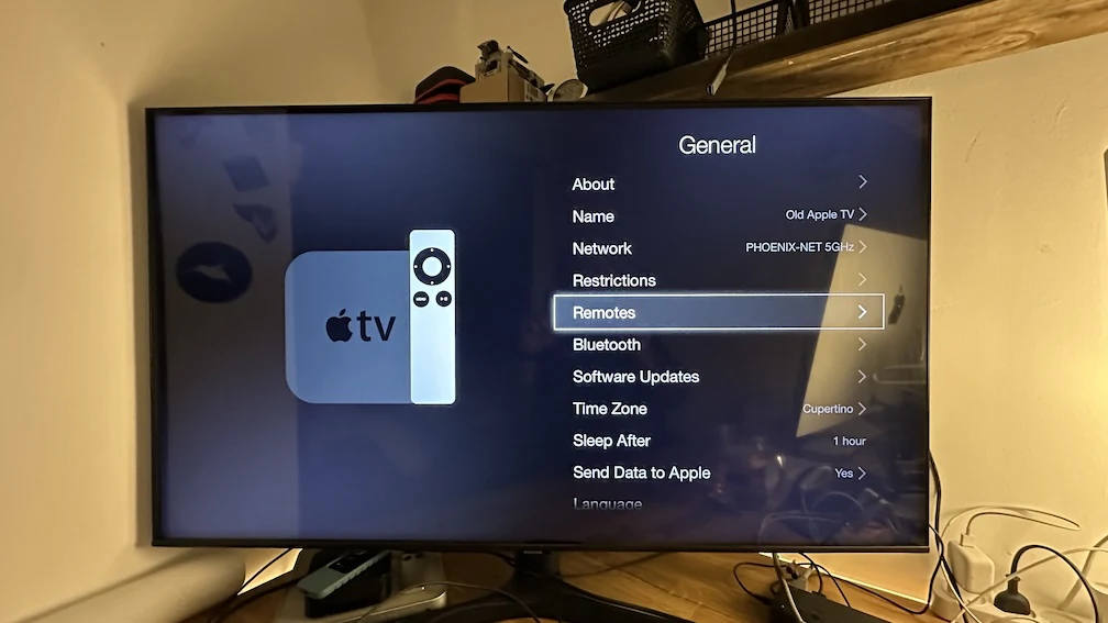 Setting->General->Remotes